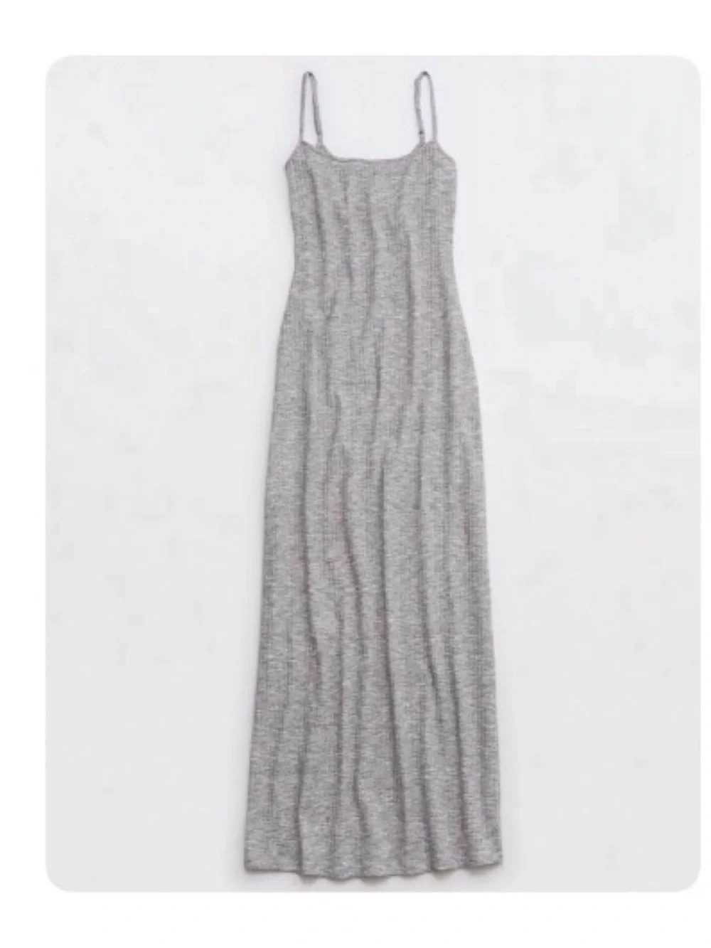 Aerie size Large NWT Gray Spaghetti Strap Maxi Dress